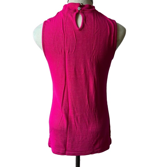 Vintage Bebe Rhinestone Dark Pink Logo Top Size Medium - Picture 2 of 8